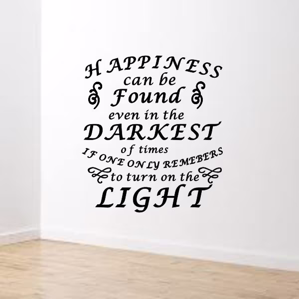Happiness Can Be Found Wall Art Quote Vinyl Sticker Window Mirror Laptop Vinyl Decal Car Decal