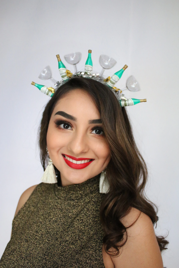 Birthday Tiara Girl Party Crown Favors Hat 21st Champagne Bottles Wine Glasses Las Vegas