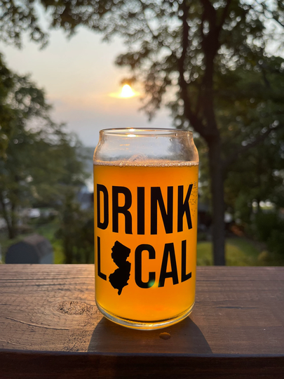 Drink Local Beer Can Glass | Craft Custom Glass| 16 Oz Libbey Gift For Him