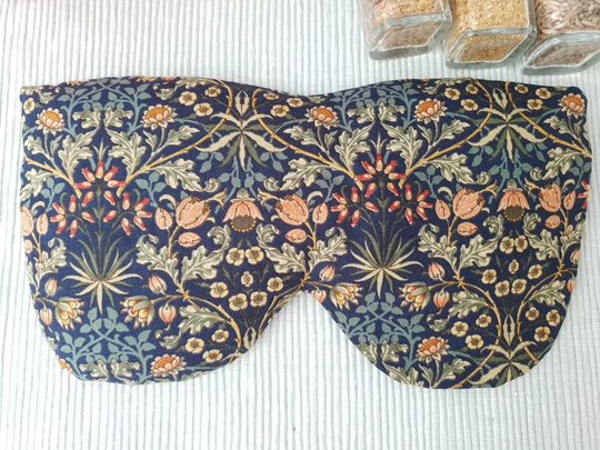 William Morris Microwave Eye Pillow, Organic Oversized Lavender, Chamomile, Unscented Eyemask, Reusable Eyecare Gift, Wellbeing