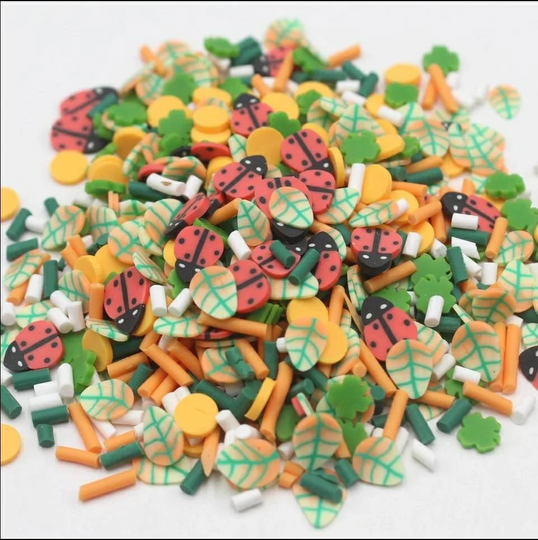 Polymer Clay Slices & Sprinkles - Ladybug Frenzy - Select Size