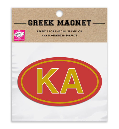 Kappa Alpha Order Oval Fraternity Car Magnet Set Of 2 Removable No Residue All Weather Magnets For Guys & Student Drivers