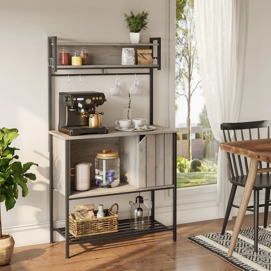Humayd 85.85Cm Wood Standard Baker's Rack with Microwave Compatibility