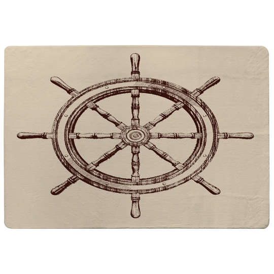 Harrington Ship Wheel Designer Shaggy Tan Rug