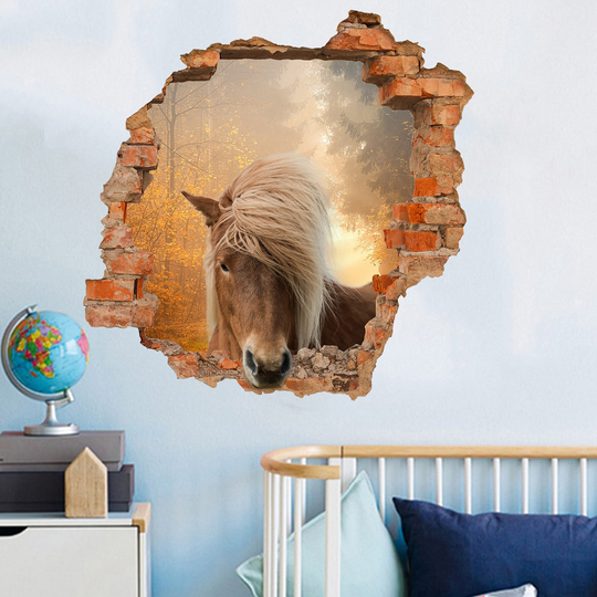 Wild Horse Mist Autumn Forest Wall Sticker Art Poster Mural Transfer Decal Print Room Home Nursery Office Shop Decor Id621