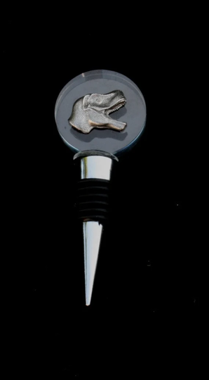 T-Rex Head Glass & Metal Red Wine Or Whisky Bottle Stopper Cork Christmas Gift 376