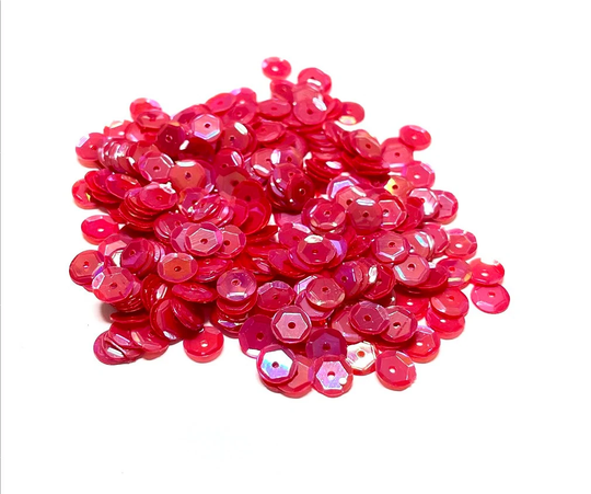 Opaque Iridescent Red Sequins Multiple Sizes Available