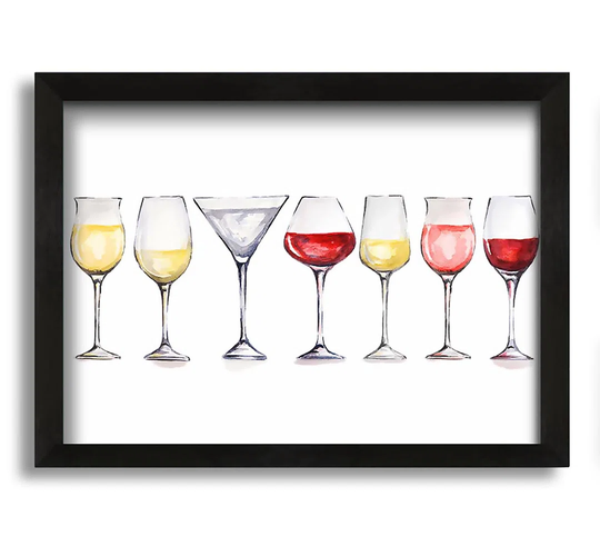 Wine Glass Top up - Picture Frame Art Prints on Canvas