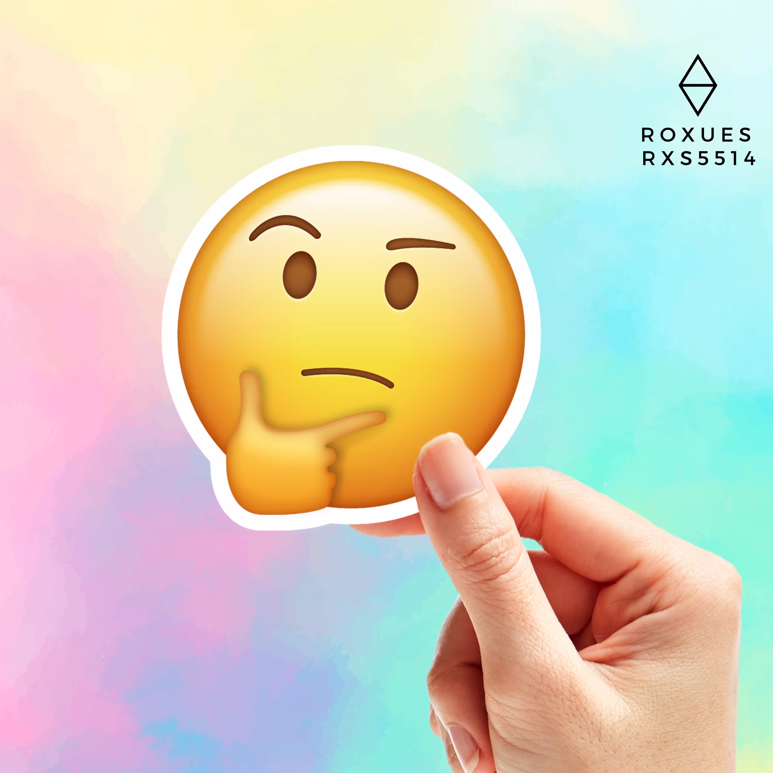 Emoji Thinking Sticker, Faces, Cool Stickers, Whatsapp Emojis, Stickers For Laptop, Macbook Pro Waterbottle