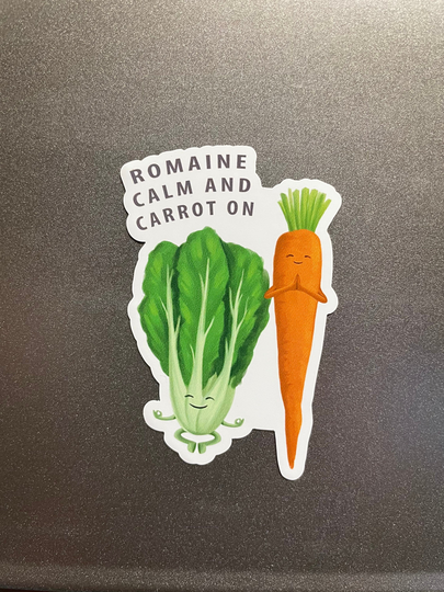 Refrigerator Magnet - Romaine Calm Funny Cute Decorative Punny Fridge Decor Classroom