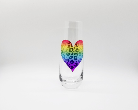 Pride Flag Champagne Flutes, Lgbt Glasses, Glass, Lgbtq Toasting Gifts Flute