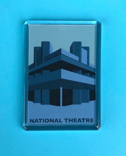 National Theatre Fridge Magnet - Southbank Waterloo Brutalist/Brutalism Illustration By Rebecca Pymar
