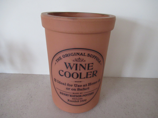 Vintage English Henry Watson Pottery Original Suffolk Terracotta Kitchen Wine Cooler