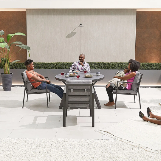Luanda 4 Seater Dining Set with Cushions