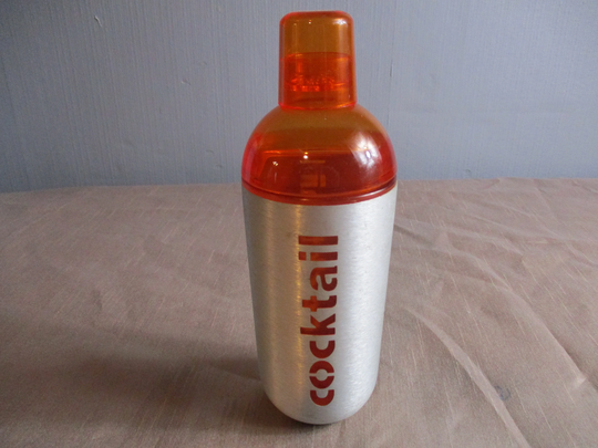 A Stunning Vintage French Metal & Plastic Cocktail Blender/Shaker/Drinks Flask