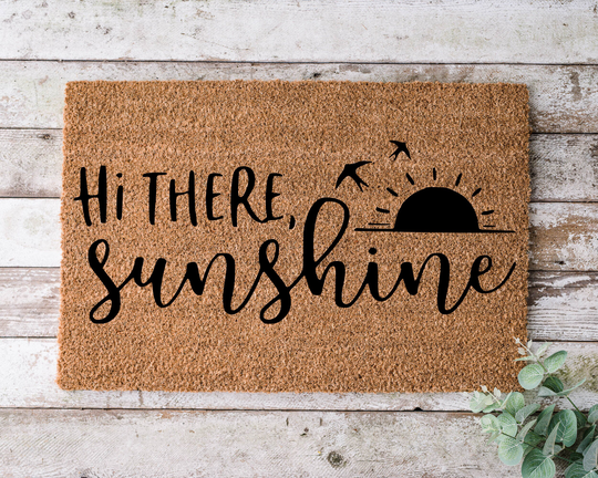 Hi There Sunshine, Door Mat, Funny Doormat, Wedding Gift, Housewarming Gift, Home Welcome Closing Gift - 1082