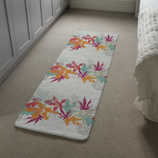Hutchens Japanese Maple Designer Shaggy Grey/Yellow/Red Rug