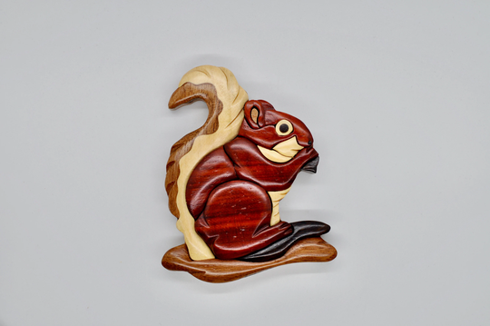 Squirrel Handmade Wooden Fridge Magnet | Cute Animal Fridge Magnet Decor