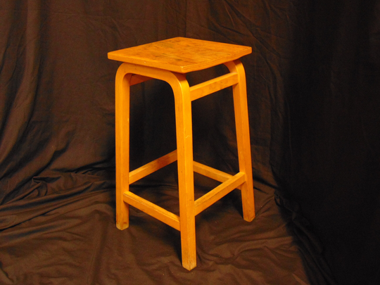 Mid Century Beech School Science Lab Stool