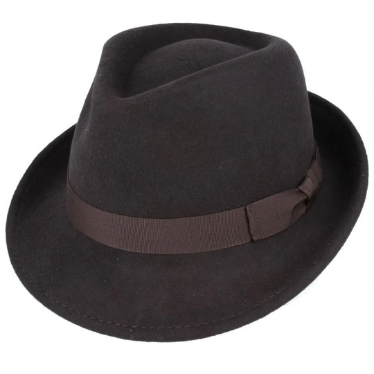 Elegant 100% Wool Trilby Hat Waterproof &crushable Handmade With Grosgrain Band
