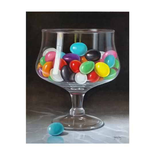 Bowl Of Jelly, Oil On Canvas, 20" X 16