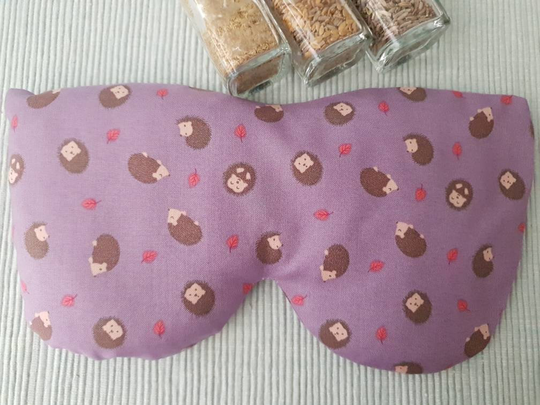 Hedgehog Yoga Pillow, Organic Eye Lavender, Chamomile, Unscented Eyemask, Reusable Gift, Selfcare, Sustainable Gift