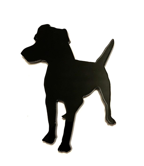 Patterdale Terrier Dog Fridge Magnet Gift in Black