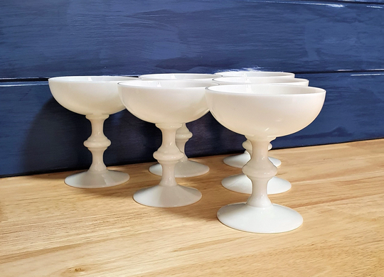 Six Champagne Coupe Glasses By Portieux Vallerysthal