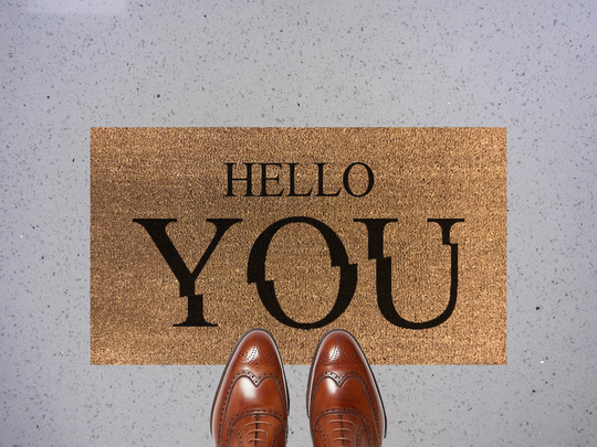 Hello You Coir Novelty Door Mat Gift Fun Present
