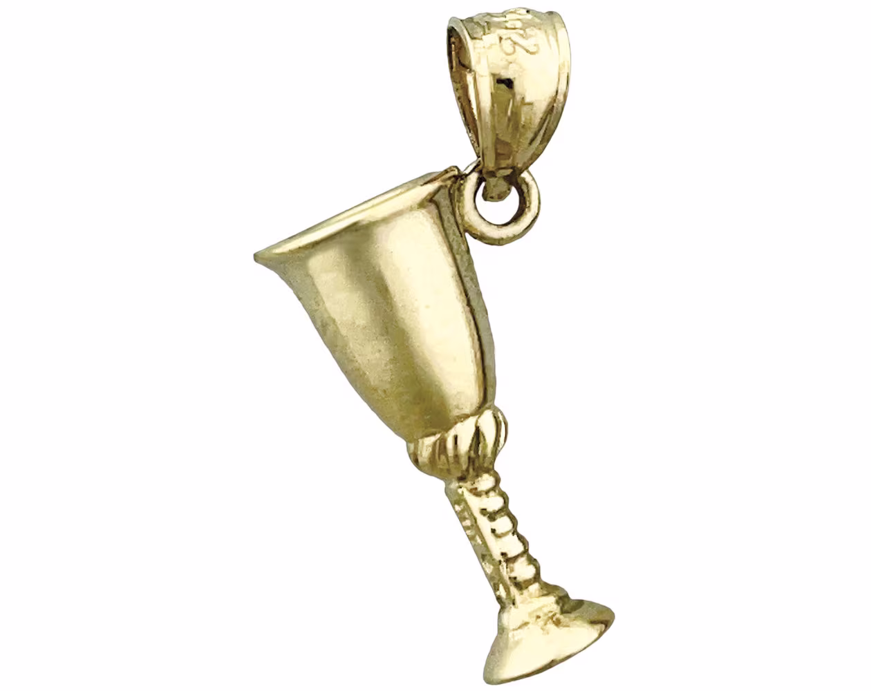 14K Gold 3D Chalice Charm