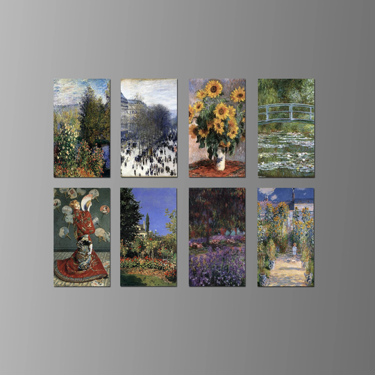 Claude Monet Refrigerator Magnets. Eight Different Choices. | Set Nº 1