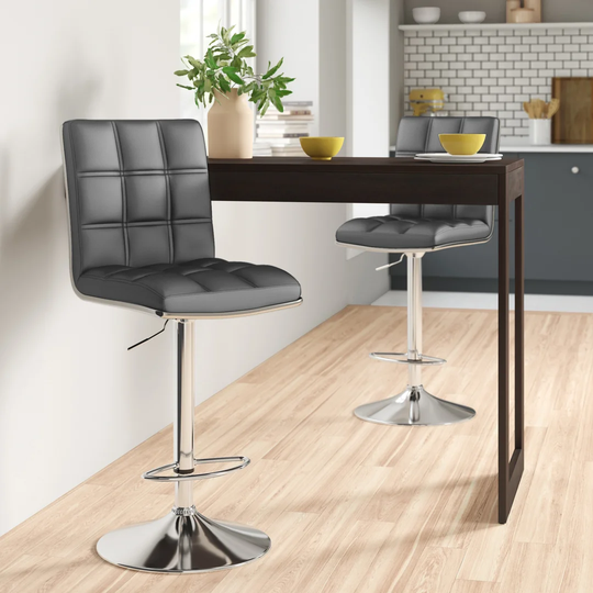 Miah Height Adjustable Swivel Bar Stool