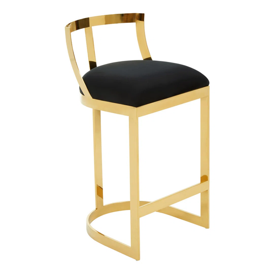Azalea Ivory Velvet Bar Stool