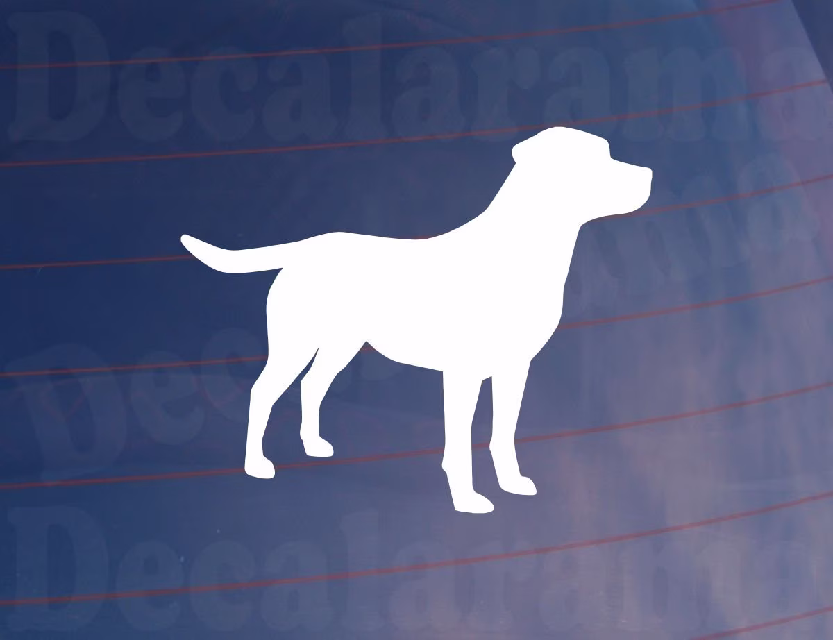 Car Sticker Labrador Silhouette Funny Novelty Cute Van Window Bumper Boot Door Dog Decal