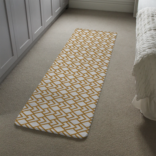 Hynes Scales Designer Shaggy Grey/Yellow Rug