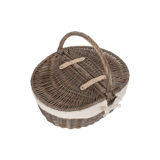 Picnic Basket with Oatmeal Lining