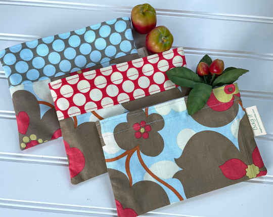 Reusable Snack Bag - Reuse Fabric Eco Friendly Waste Free Lunch Morning Glory