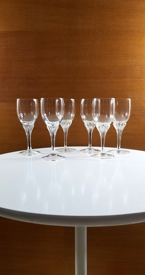 Belfor Exquisite Crystal Sherry Glasses - Set Of 6 Liqueur Czechoslovakian 1960S-70S 5 3/8 Inches Tall