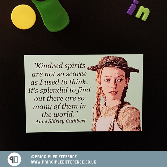 Anne Of Green Gables | Personalised Kindred Spirit Fridge Magnet With An E Gift 10x15cm Printed