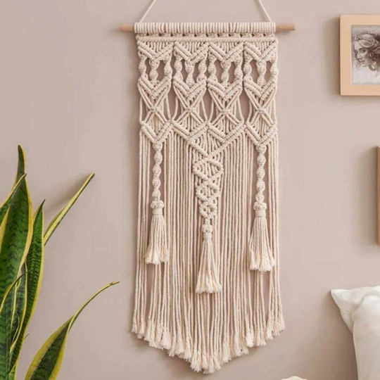 Boho Macrame Wall Hanging, Bohemian Woven Tapestry , Chic Decor, Living Room Home Housewarming Gift