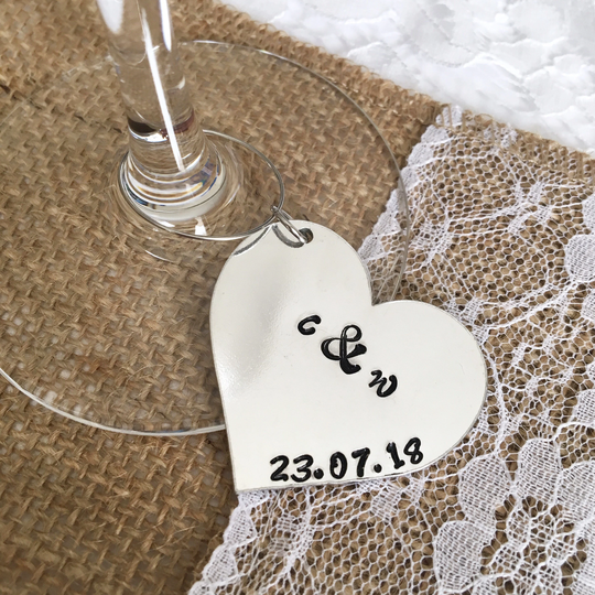 Wine Glass Charms, Wedding Favours, Personalised Name Place Settings, Prosecco, Accessories