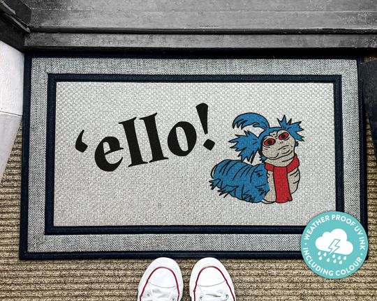 Ello Labyrinth Welcome Doormat - Worm Outdoor Mat Come Inside & Have A Nice Cup Of Tea Gifts Custom Washable Rug