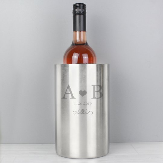 Personalised Monogram Wine Cooler | Gift For Her Him Birthday Anniversary Wedding