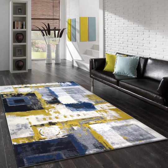 Dalina Flatweave Beige/Blue/Yellow Rug