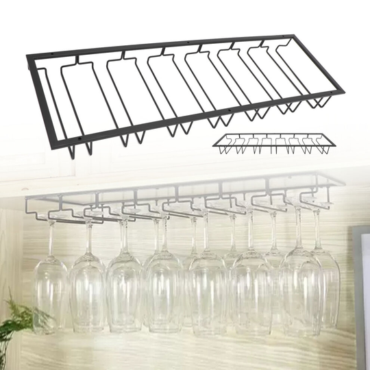(7Slots- 70 x 22.5cm) Hanging Wine Glass Cup Rack Shelf Holder
