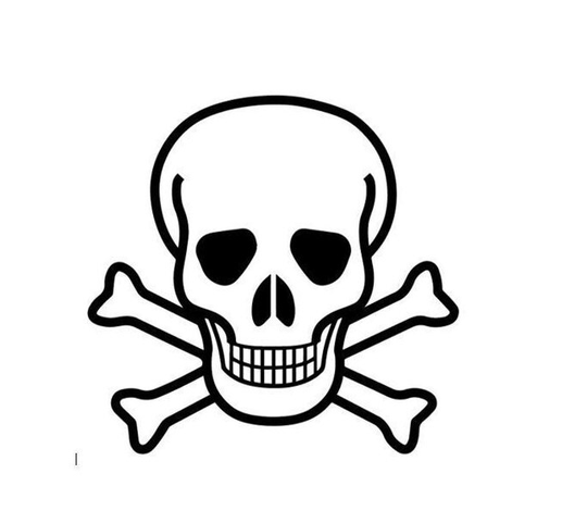 Skull Self Adhesive Vinyl Sticker On Decal Halloween Goth Bottle Mug Tumbler Glass Window Laptop Clothing