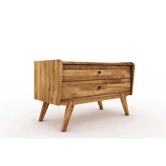 Gile 100 Cm Wide 2 Drawer Solid Wood Sideboard