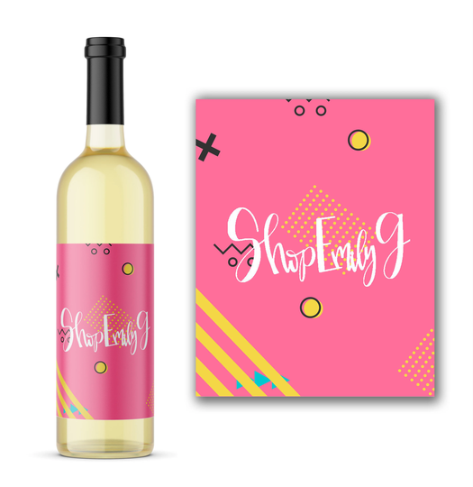 Custom Logo Wine Bottle Label | Business High Quality Wine, Champagne Tall & Mini