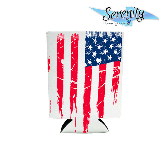 American Flag Can Cooler | 4Th Of July Party Fathers Day Gifts 2 Pack Neoprene Drink Insulator