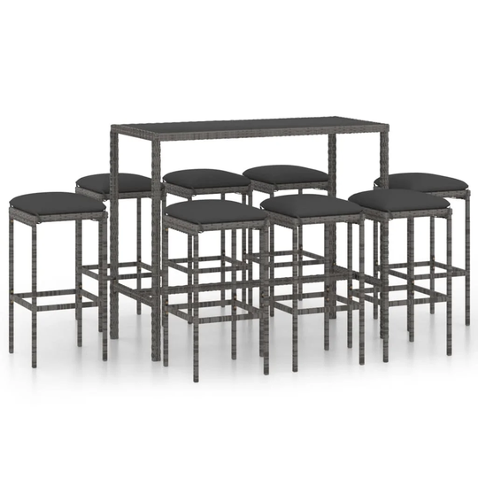 Besseris 8 Seat Bar Height Dining Set with Cushions